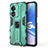 Coque Contour Silicone et Plastique Housse Etui Mat avec Aimant Magnetique Support pour Oppo A1 Pro 5G Petit