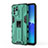 Coque Contour Silicone et Plastique Housse Etui Mat avec Aimant Magnetique Support pour Oppo Reno6 Z 5G Vert