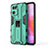 Coque Contour Silicone et Plastique Housse Etui Mat avec Aimant Magnetique Support pour Oppo Reno7 SE 5G Vert