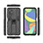 Coque Contour Silicone et Plastique Housse Etui Mat avec Aimant Magnetique Support pour Samsung Galaxy F52 5G Petit