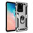 Coque Contour Silicone et Plastique Housse Etui Mat avec Aimant Magnetique Support pour Samsung Galaxy S20 Ultra 5G Argent