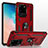 Coque Contour Silicone et Plastique Housse Etui Mat avec Aimant Magnetique Support pour Samsung Galaxy S20 Ultra 5G Petit