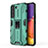 Coque Contour Silicone et Plastique Housse Etui Mat avec Aimant Magnetique Support pour Samsung Galaxy S21 5G Petit