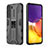 Coque Contour Silicone et Plastique Housse Etui Mat avec Aimant Magnetique Support pour Samsung Galaxy S21 Plus 5G Petit