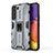 Coque Contour Silicone et Plastique Housse Etui Mat avec Aimant Magnetique Support pour Samsung Galaxy S21 Plus 5G Petit