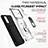 Coque Contour Silicone et Plastique Housse Etui Mat avec Aimant Magnetique Support Q01W pour Samsung Galaxy S20 Lite 5G Petit