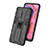 Coque Contour Silicone et Plastique Housse Etui Mat avec Aimant Magnetique Support T01 pour Oppo Reno6 Lite Petit