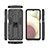 Coque Contour Silicone et Plastique Housse Etui Mat avec Aimant Magnetique Support T01 pour Samsung Galaxy A12 Nacho Petit