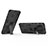 Coque Contour Silicone et Plastique Housse Etui Mat avec Aimant Magnetique Support T01 pour Samsung Galaxy A72 4G Noir