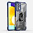 Coque Contour Silicone et Plastique Housse Etui Mat avec Magnetique Support Bague Anneau J01S pour Samsung Galaxy A52 4G Bleu