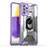 Coque Contour Silicone et Plastique Housse Etui Mat avec Magnetique Support Bague Anneau J01S pour Samsung Galaxy A72 4G Violet