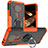 Coque Contour Silicone et Plastique Housse Etui Mat avec Magnetique Support Bague Anneau JX1 pour Nokia 5.4 Orange