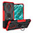 Coque Contour Silicone et Plastique Housse Etui Mat avec Magnetique Support Bague Anneau JX1 pour Nokia C30 Petit