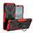 Coque Contour Silicone et Plastique Housse Etui Mat avec Magnetique Support Bague Anneau JX1 pour Nokia G20 Rouge