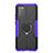 Coque Contour Silicone et Plastique Housse Etui Mat avec Magnetique Support Bague Anneau JX1 pour Samsung Galaxy A02s Violet