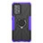 Coque Contour Silicone et Plastique Housse Etui Mat avec Magnetique Support Bague Anneau JX1 pour Samsung Galaxy A52s 5G Violet