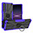 Coque Contour Silicone et Plastique Housse Etui Mat avec Magnetique Support Bague Anneau JX1 pour Sony Xperia 1 IV SO-51C Violet
