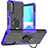 Coque Contour Silicone et Plastique Housse Etui Mat avec Magnetique Support Bague Anneau JX1 pour Sony Xperia 10 III Violet