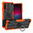 Coque Contour Silicone et Plastique Housse Etui Mat avec Magnetique Support Bague Anneau JX1 pour Sony Xperia 10 IV SOG07 Orange