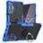 Coque Contour Silicone et Plastique Housse Etui Mat avec Magnetique Support Bague Anneau JX1 pour Xiaomi Poco F3 GT 5G Bleu
