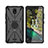 Coque Contour Silicone et Plastique Housse Etui Mat avec Magnetique Support Bague Anneau JX2 pour Nokia C100 Noir