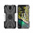 Coque Contour Silicone et Plastique Housse Etui Mat avec Magnetique Support Bague Anneau JX2 pour Nokia C100 Petit