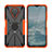 Coque Contour Silicone et Plastique Housse Etui Mat avec Magnetique Support Bague Anneau JX2 pour Nokia G10 Orange