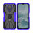 Coque Contour Silicone et Plastique Housse Etui Mat avec Magnetique Support Bague Anneau JX2 pour Nokia G10 Violet