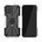 Coque Contour Silicone et Plastique Housse Etui Mat avec Magnetique Support Bague Anneau JX2 pour Nokia G100 Argent