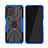 Coque Contour Silicone et Plastique Housse Etui Mat avec Magnetique Support Bague Anneau JX2 pour Nokia G100 Bleu