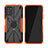 Coque Contour Silicone et Plastique Housse Etui Mat avec Magnetique Support Bague Anneau JX2 pour Nokia G100 Orange