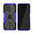 Coque Contour Silicone et Plastique Housse Etui Mat avec Magnetique Support Bague Anneau JX2 pour Nokia G100 Violet