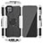 Coque Contour Silicone et Plastique Housse Etui Mat avec Magnetique Support Bague Anneau JX2 pour Samsung Galaxy A12 5G Petit