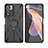 Coque Contour Silicone et Plastique Housse Etui Mat avec Magnetique Support Bague Anneau JX2 pour Xiaomi Redmi Note 11 Pro+ Plus 5G Noir