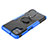 Coque Contour Silicone et Plastique Housse Etui Mat avec Magnetique Support Bague Anneau JX3 pour Samsung Galaxy A12 5G Bleu