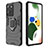 Coque Contour Silicone et Plastique Housse Etui Mat avec Magnetique Support Bague Anneau KC1 pour Xiaomi Poco X5 Pro 5G Petit