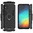 Coque Contour Silicone et Plastique Housse Etui Mat avec Magnetique Support Bague Anneau KC1 pour Xiaomi Redmi 9 Activ Petit