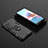 Coque Contour Silicone et Plastique Housse Etui Mat avec Magnetique Support Bague Anneau KC1 pour Xiaomi Redmi Note 10 4G Noir