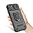 Coque Contour Silicone et Plastique Housse Etui Mat avec Magnetique Support Bague Anneau KC3 pour Apple iPhone 13 Petit