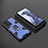 Coque Contour Silicone et Plastique Housse Etui Mat avec Magnetique Support Bague Anneau KC3 pour Xiaomi Mi 11T Pro 5G Bleu