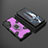 Coque Contour Silicone et Plastique Housse Etui Mat avec Magnetique Support Bague Anneau KC3 pour Xiaomi Redmi K50 Gaming 5G Violet