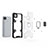 Coque Contour Silicone et Plastique Housse Etui Mat avec Magnetique Support Bague Anneau KC4 pour Xiaomi Redmi 9 India Petit