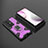 Coque Contour Silicone et Plastique Housse Etui Mat avec Magnetique Support Bague Anneau KC5 pour Vivo X70 Pro+ Plus 5G Violet