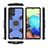 Coque Contour Silicone et Plastique Housse Etui Mat avec Magnetique Support Bague Anneau KC7 pour Samsung Galaxy A71 4G A715 Bleu