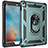 Coque Contour Silicone et Plastique Housse Etui Mat avec Magnetique Support Bague Anneau MQ1 pour Apple iPad Air Vert