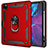 Coque Contour Silicone et Plastique Housse Etui Mat avec Magnetique Support Bague Anneau MQ1 pour Apple iPad Pro 12.9 (2022) Rouge