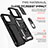 Coque Contour Silicone et Plastique Housse Etui Mat avec Magnetique Support Bague Anneau MQ1 pour Apple iPhone 13 Pro Max Petit