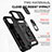 Coque Contour Silicone et Plastique Housse Etui Mat avec Magnetique Support Bague Anneau MQ1 pour Apple iPhone 14 Petit