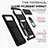 Coque Contour Silicone et Plastique Housse Etui Mat avec Magnetique Support Bague Anneau MQ1 pour Google Pixel 6 5G Petit