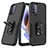 Coque Contour Silicone et Plastique Housse Etui Mat avec Magnetique Support Bague Anneau MQ1 pour Motorola Moto G31 Noir